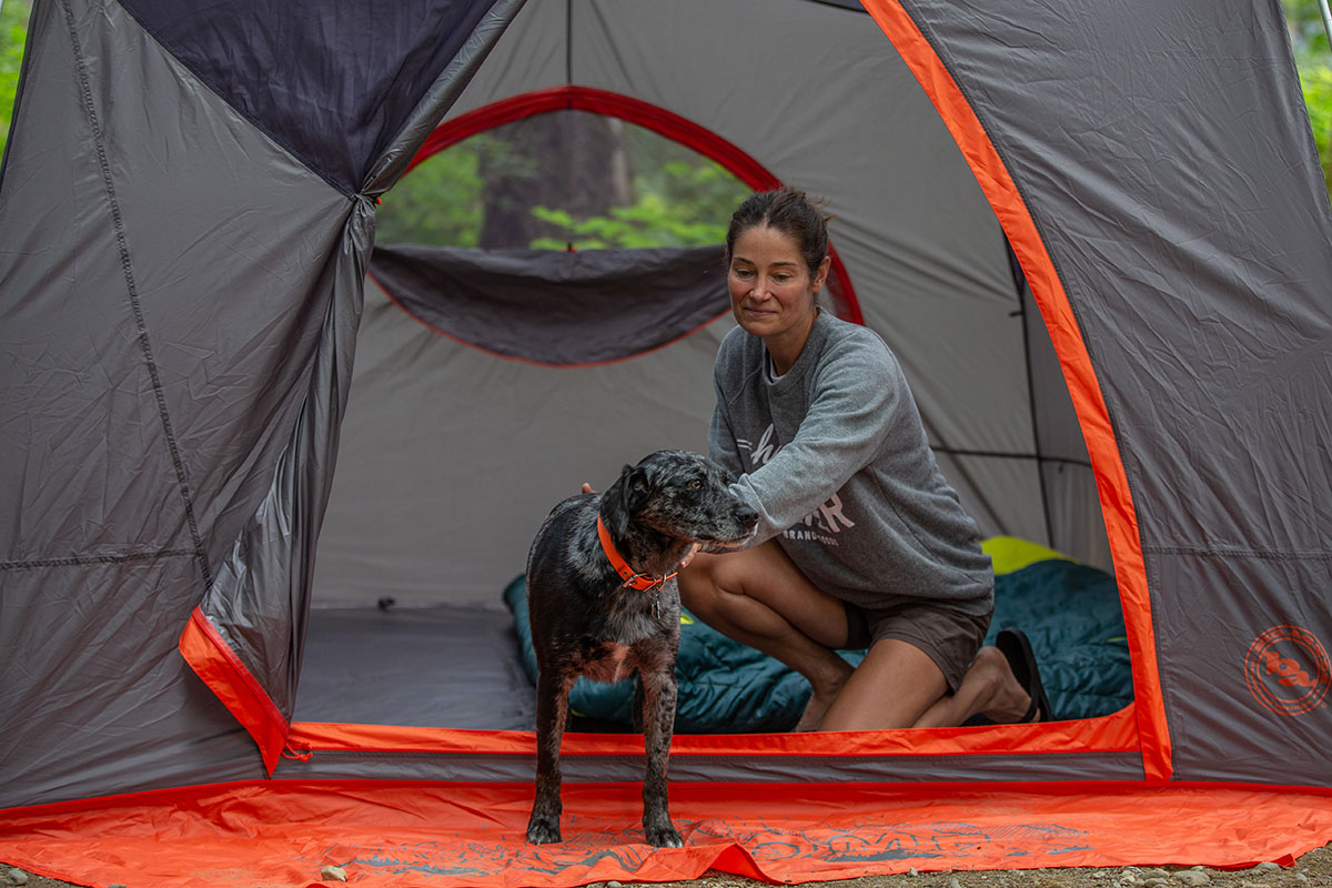 ​​Big Agnes Big House 6 camping tent (door closeup)